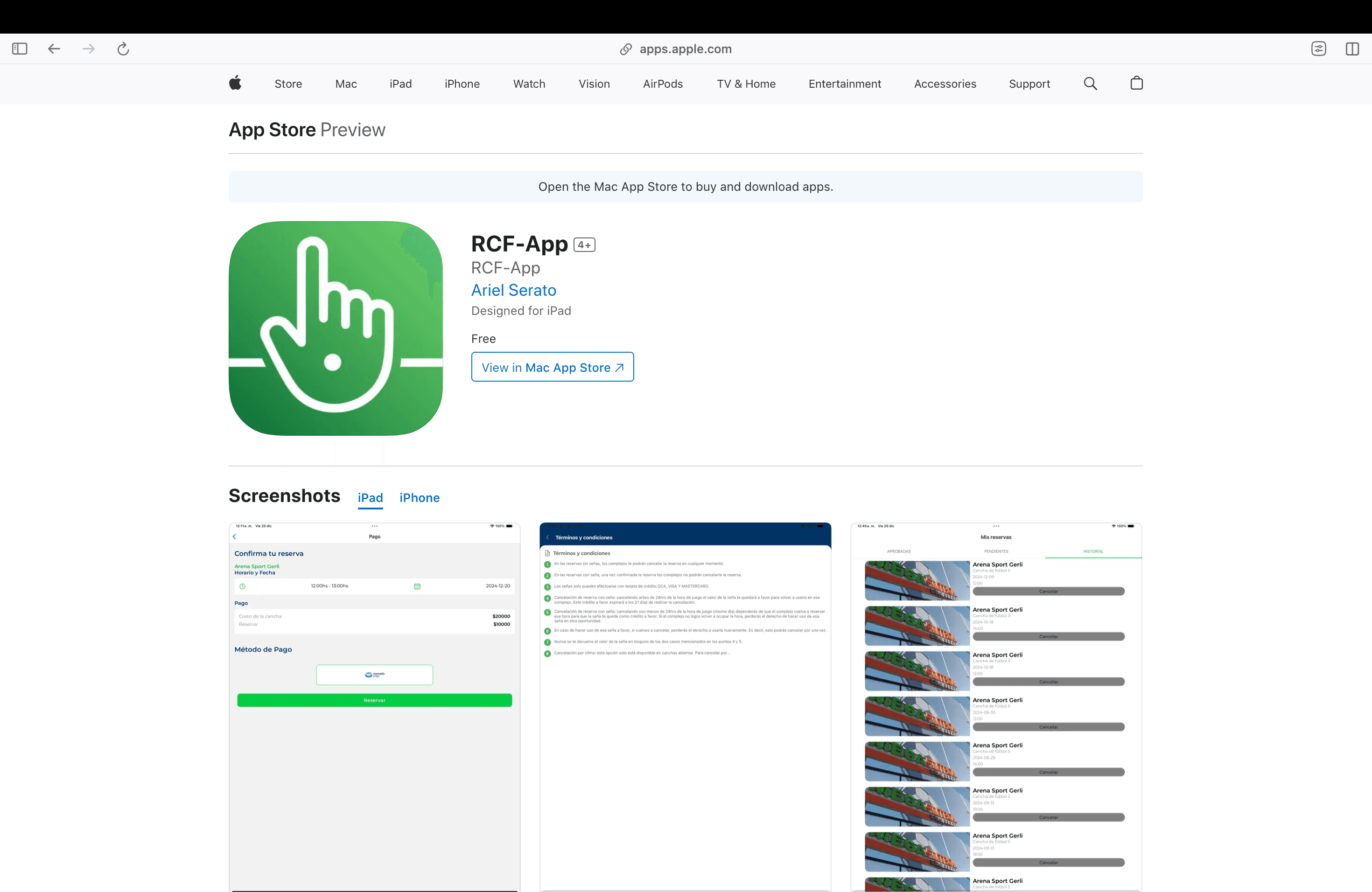 RCF App project screenshot